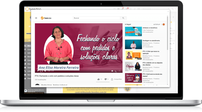 Ícone do BeeTube, Power App de vídeos e conteúdos de capacitação do Beedoo